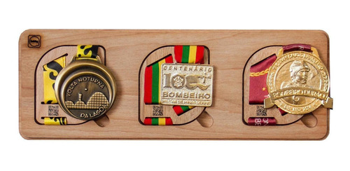 Porta Medalhas Para 3 Medalhas - Triplo - Hobby Medals