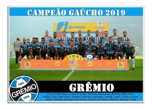 Poster Do Grêmio - Campeão Gaúcho De 2019