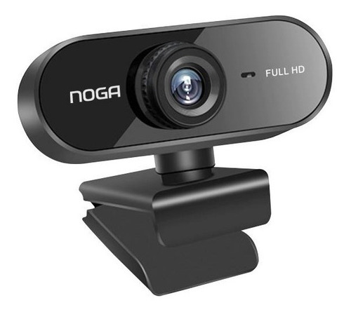 Imagen 1 de 3 de Webcam Camara Web Para Pc Full Hd 1080p Con Microfono Noga E Color Negro