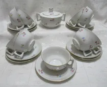 Comprar Juego Té 19pzs Porcelana Czechoslovakia Taza Plato Azucarera