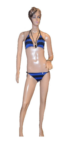Allo Martinez Bikini Rayada Modelo Argeles 