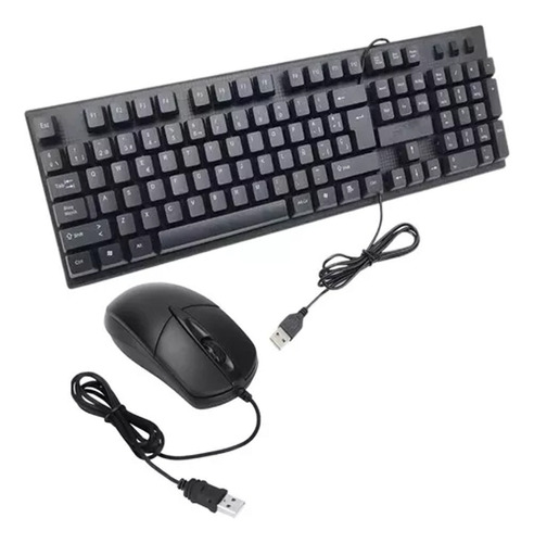 Combo Teclado Y Mouse Optico Usb En Español Incluye Ñ Kb501