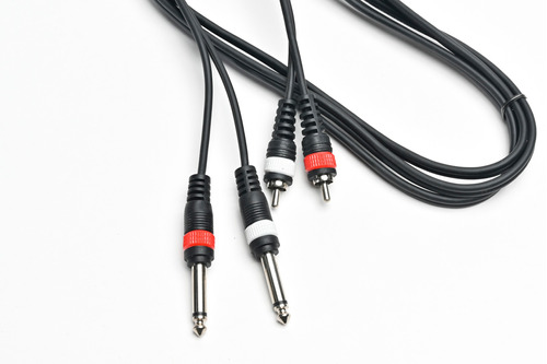 Imagen 1 de 7 de Cable Profesional Rca A 2 Plug Mono Pro Audio 1,8 Mts Negro