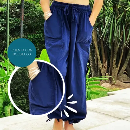 Pantalon de online lienzo mujer