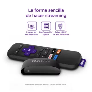 Roku Express | Dispositivo de streaming HD con cable HDMI de alta velocidad y control remoto simple