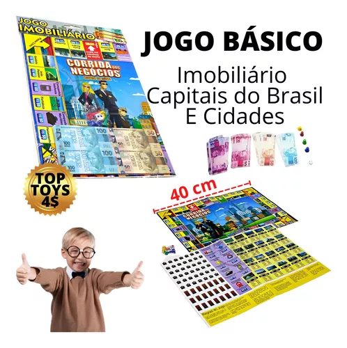 Banco Imobiliario Jogo Tabuleiro Estrategia 4 Jogador Basico