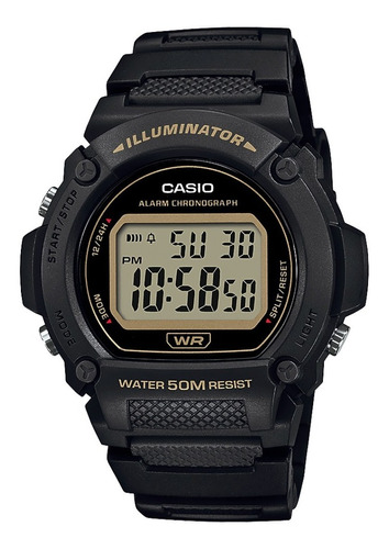 Reloj Casio Digital W219h Original Caballero Time Square