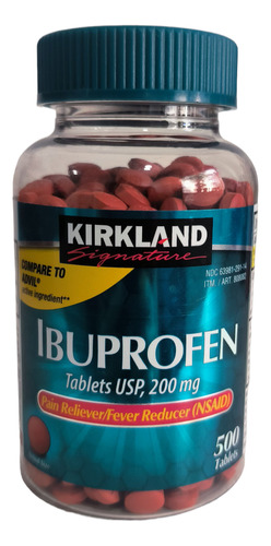 Ibuprofeno Kirkland 500 Tabletas. Similar Al Advil Importado