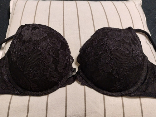 Corpiño Victoria Secret Importado Negro Puntilla 100 36d