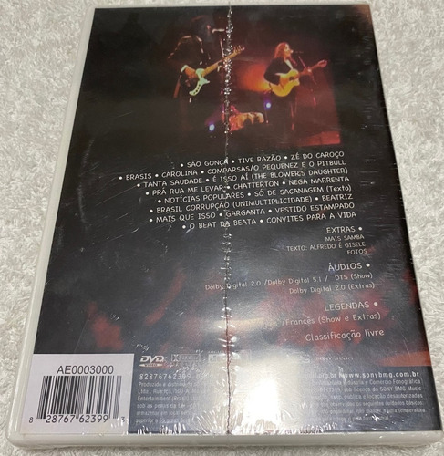 Imagem 2 de 2 de Dvd Ana Carolina E Seu Jorge - Ao Vivo - Lacrado (frete Grát
