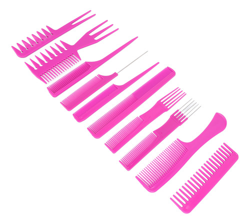 Conjunto De Pentes Para Modelar Cabelo, 10 Peças, Alça Ergon