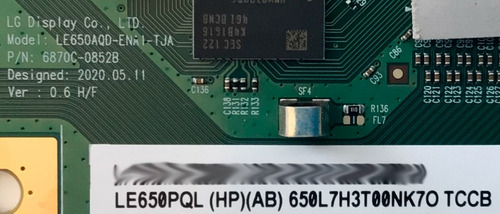 T-con Lg 6871l-6309e 6870c-0852b Modelo Oled65c1pub.dusqljr (Usado)