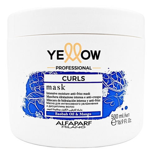 Mascara Para Rizos Anti-frizz Yellow Curls Mask - 500 Ml