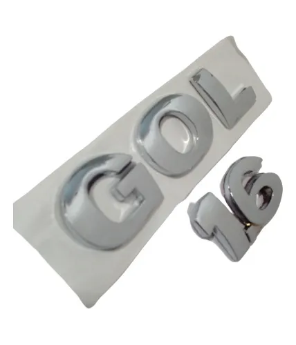comprar Insignia Emblema Vw Gol Power 1.6 Baul Cromado Combo
