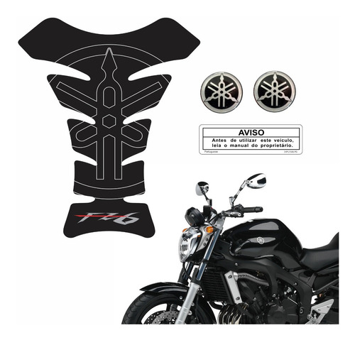 Kit Adesivo Compatível Fazer Fz6 + Protetor Tanque Fz60609