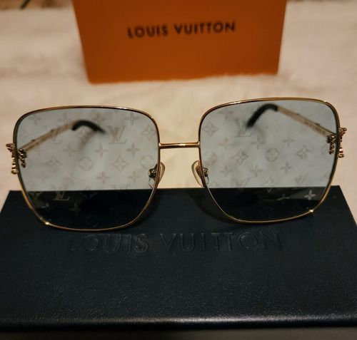 Gafas Lentes Louis Vuitton Z1431 Doradas Lente Azul Espejo Azul Azul Dorado Dorado (Usado)