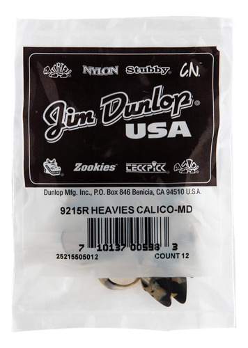 Jim Dunlop 9215 Heavyes Calico Thumbpicks, Mediano,