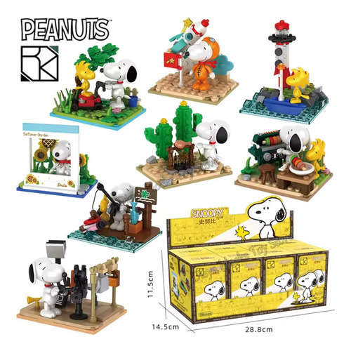 Peanuts Snoopy Blokes Sorpresa (amarillo) 2 X $330 1 Snoopy Cajita Sorpresa (Usado)