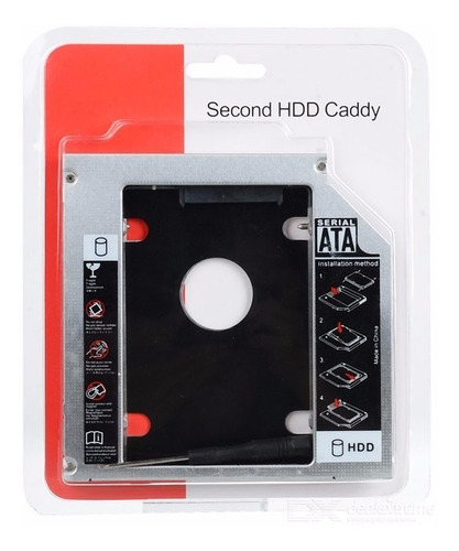 Imagen 3 de 6 de Caddy Bahia Segundo Disco Hdd Ssd Apple Notebook Sata 12.7mm