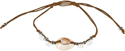 Pulsera Tobillera Con Cordón Ajustable Bluerica Con Cuentas