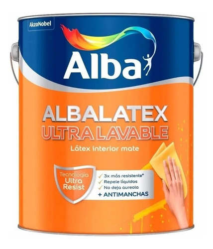 Albalatex Ultralavable Blanco Mate X 10 Lts Pintumm