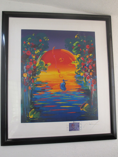 Serigrafía Original Better World Peter Max Con 50% Descuento