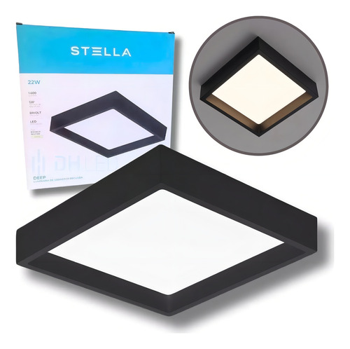 Kit 14x Painel Sobrepor Stella 22w Deep 4000k Sth20904pto/40 110v/220v