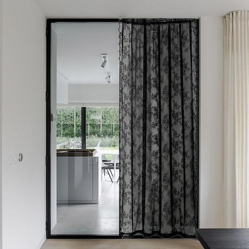 Cortina De Encaje Para Ventana, Panel De Cortina Estilo D