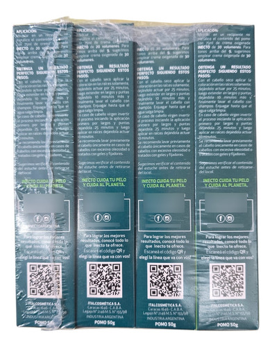 Tintura Inecto Pomo X 50g Coloración Permanente + Sachet Ox 7.4 Rubio Cobre Zanahoria
