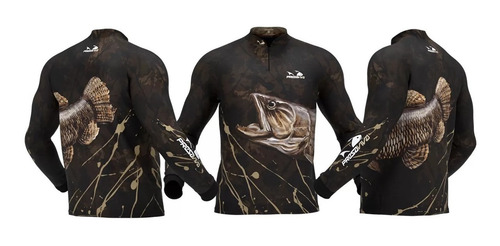 Imagem 4 de 7 de Camisa, Camiseta De Pesca Presa Viva Traira 04 + Tube Neck