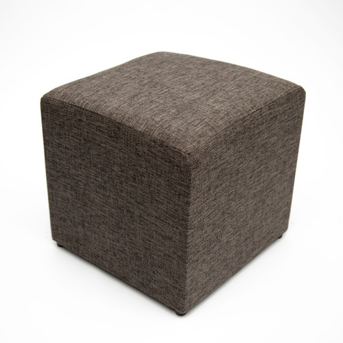Imagen 2 de 4 de Puff Banquito Cubo Lino Antidesgarro Lavable Varios Colores