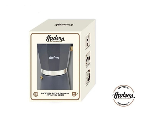 Imagen 4 de 6 de Cafetera Hudson Gris Estilo Italiana 9 Pocillos 450 Ml