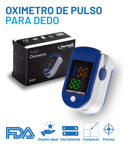 Oximetro De Pulso Saturometro Pediatrico Saturador Hermed D120