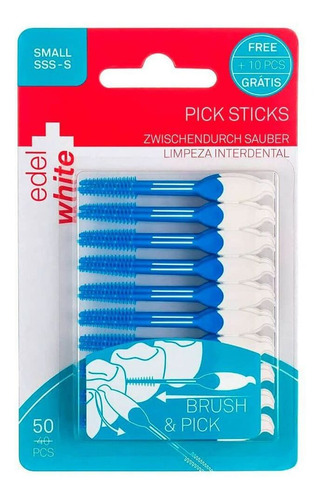 Escova Interdental Picks Sticks Pequeno Edel White 50 Unidades