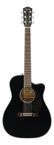 Guitarra Electroacústica Fender Classic Design CC-60SCE 097-0153-021 para diestros black brillante