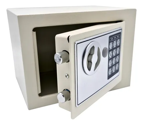 Caja Fuerte Cofre Electronica Digital Llaves Seguridad Atrix Color Crema