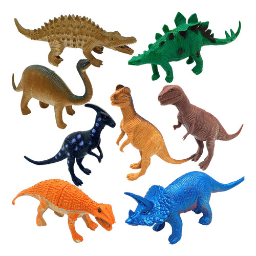 Dinosaurio X8 Goma Dura Tiranosaurio Rex Set Pack Grande