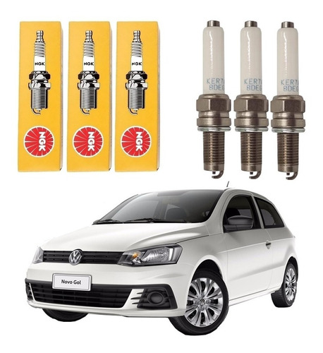 Jogo Velas Ngk Volkswagen Gol 1.0 12v 2018