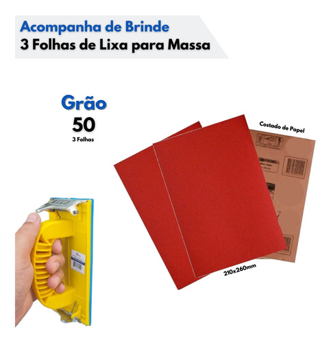 Suporte Manual Para Lixa De Parede Piso 18,5x8,5cm Base Eva