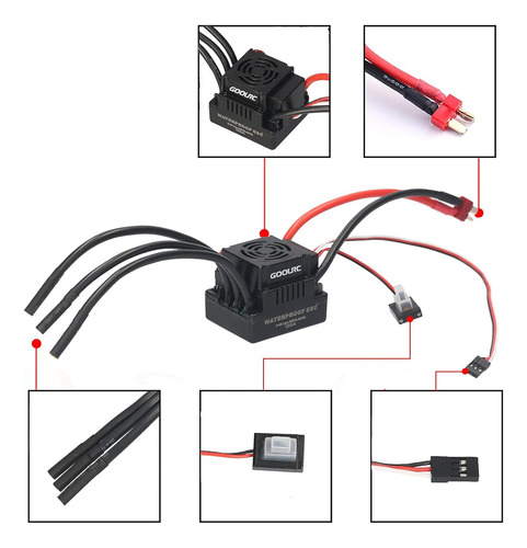 Goolrc S3670 Rc Motor Sin Escobillas Esc Combo, 2850kv Motor
