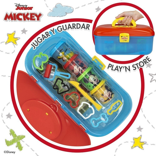 Imagen 2 de 9 de Set De Plastilina Mickey Mouse Con Caja Y Moldes Disney