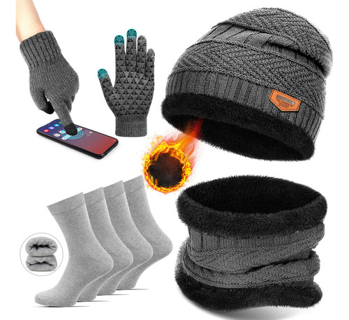 Wang Gorro Bufanda Guantes Calcetines Con Térmico Forro