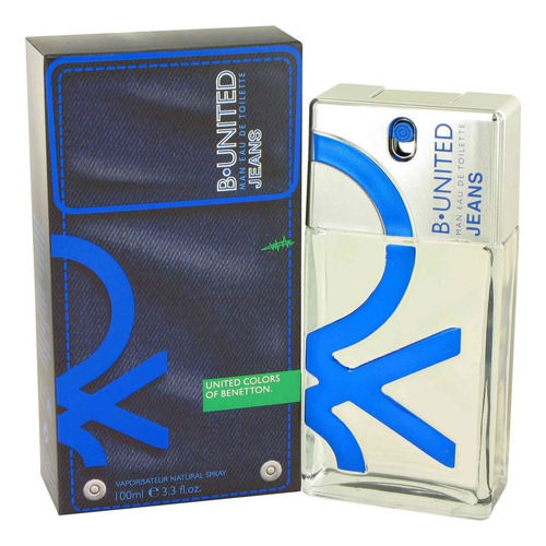 Perfume Be United Jeans De Benetton 100ml. Para Caballeros