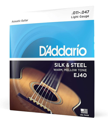 Daddario Ej40, Cuerdas De Seda Y Acero Guitarra Folclorica