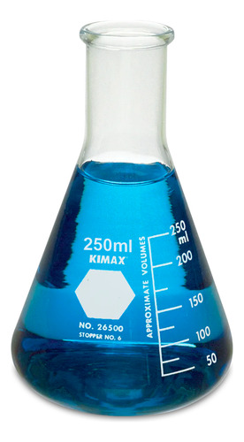 Matraz Erlenmeyer De Vidrio Kimax Graduado De 250ml
