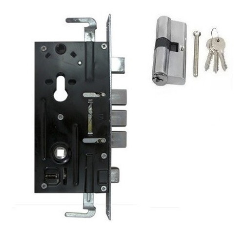 Cerradura Seguridad 60 Mm Embutir Tipo Multilock + Cilindro
