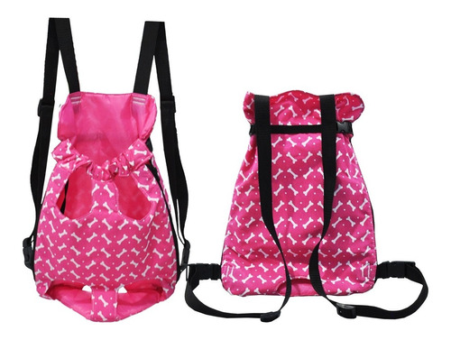 Bolsa Canguru Mochila Transporte Pet Gato Cachorro Rosa