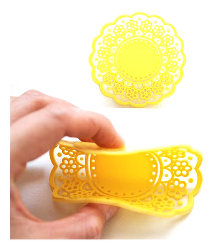 4 Peças Com Padrão De Renda Oco Translúcido, Antiderrapante,