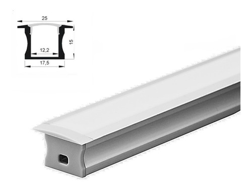 Lampara Perfil Empotrar, Luminaria Led, Tubo Led 40w 2mt L