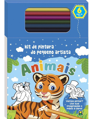 Kit de Pintura do Pequeno Artista: Animais, de Brijbasi Art Press Ltd. Editora Todolivro Distribuidora Ltda., capa mole em português, 2022